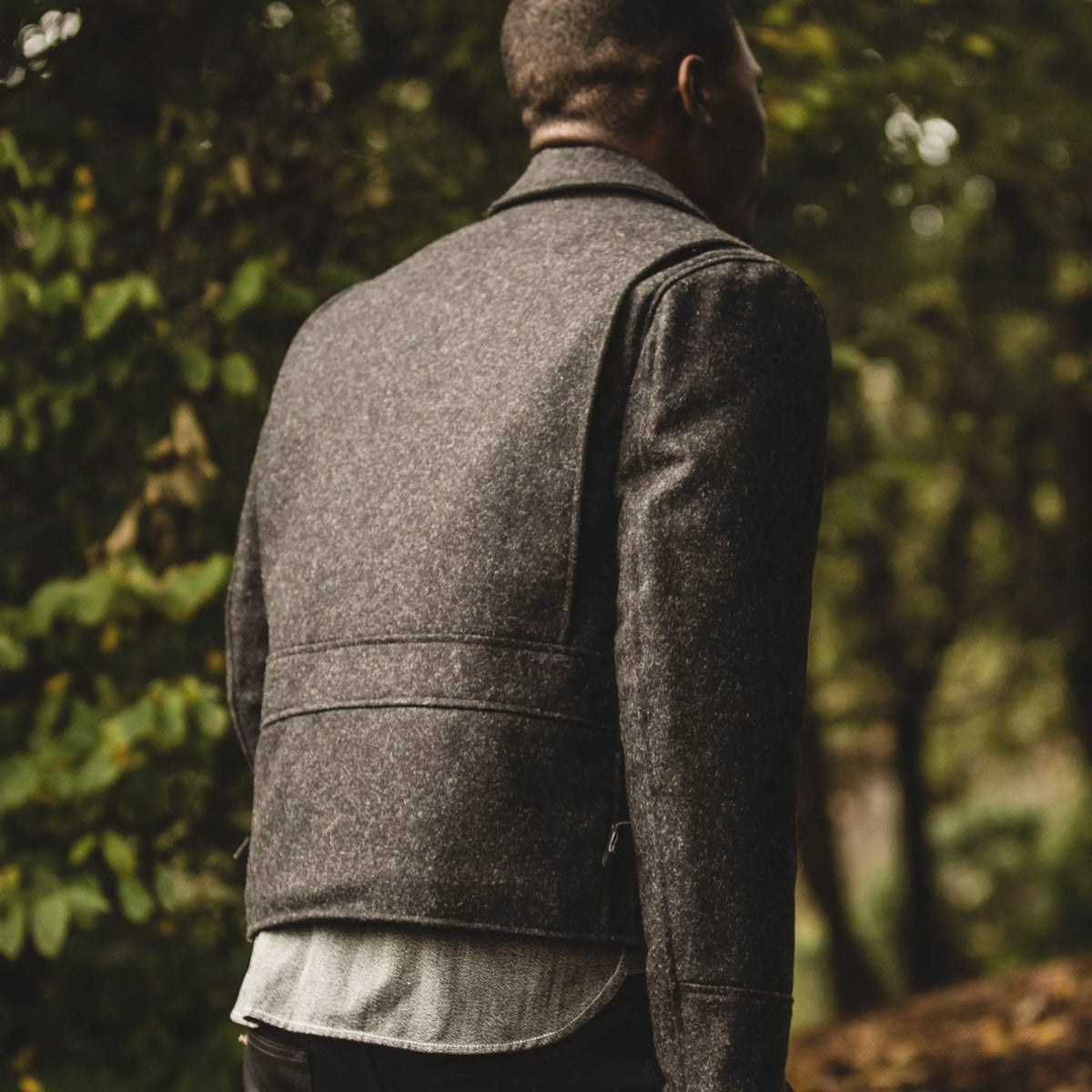 The Monterey Bomber in Charcoal Wool