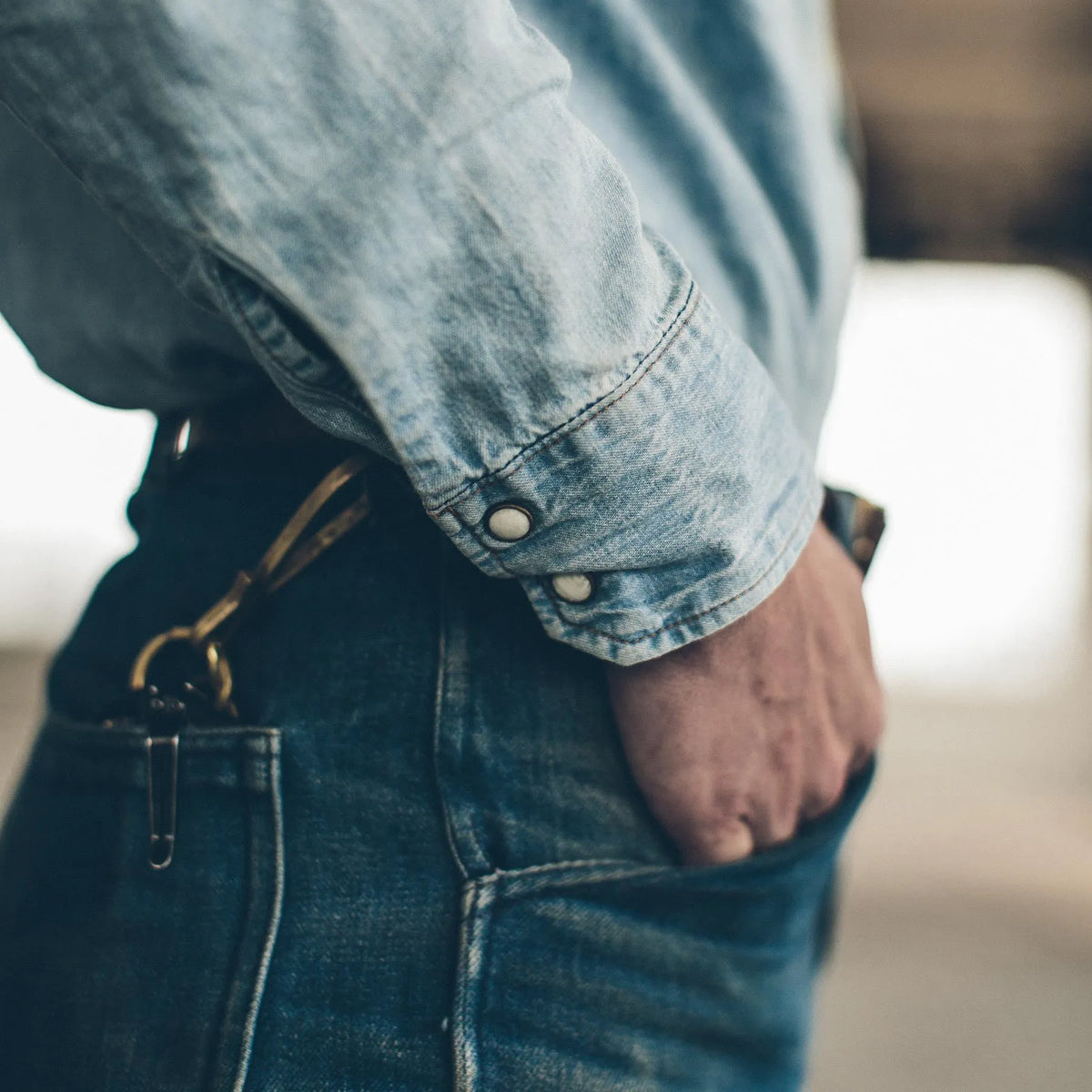 The Western Shirt in Washed Indigo