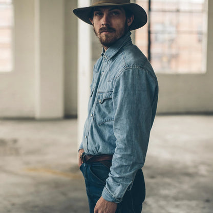 The Western Shirt in Washed Indigo