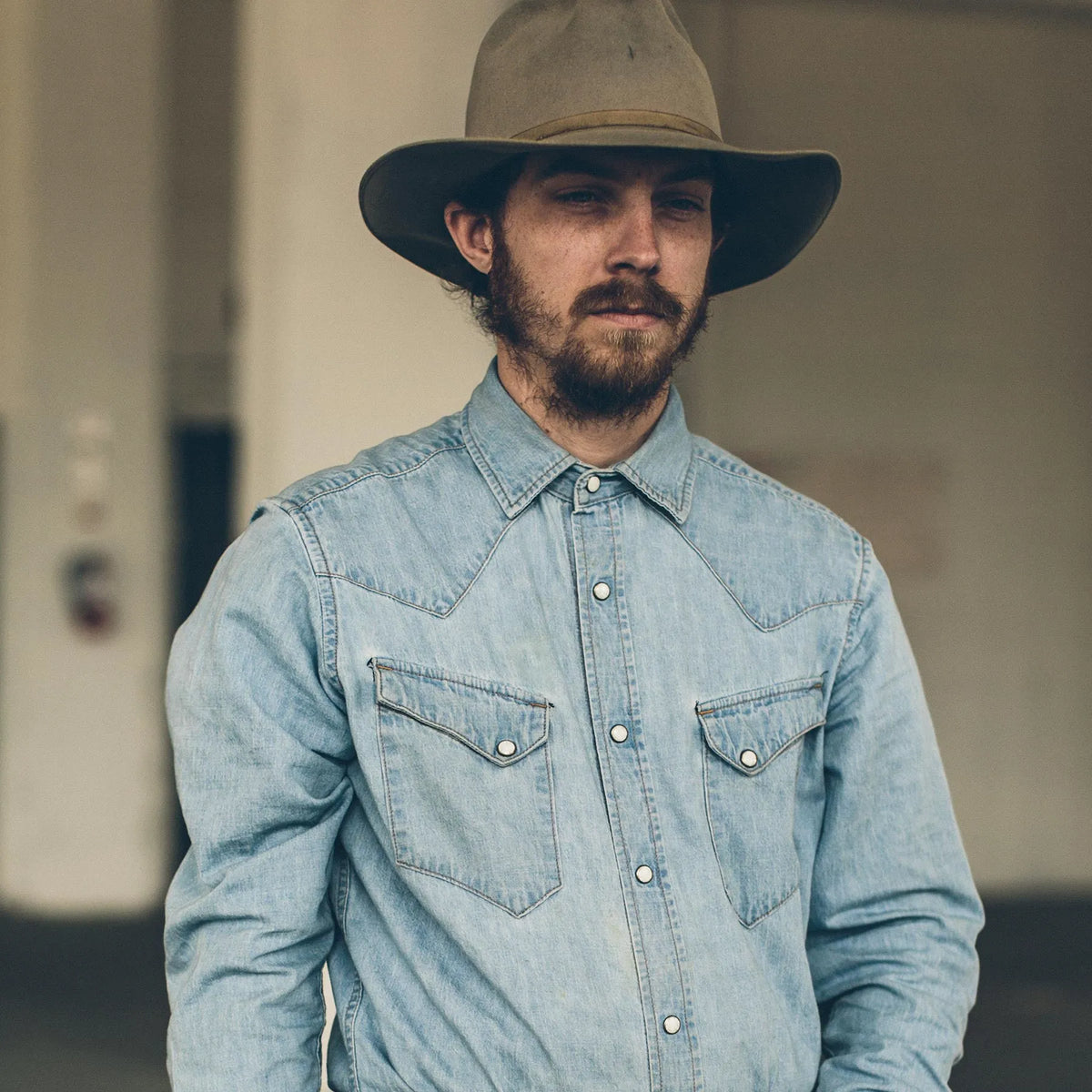 The Western Shirt in Washed Indigo