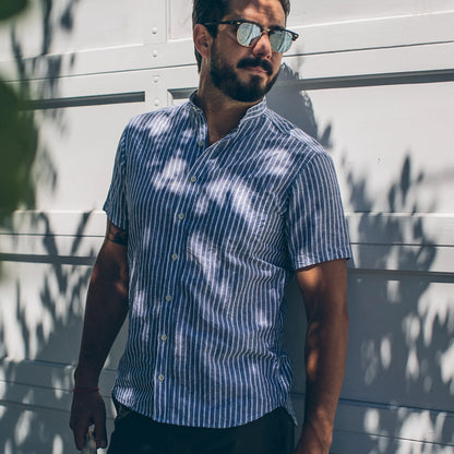 The Bandit in Blue & White Stripe