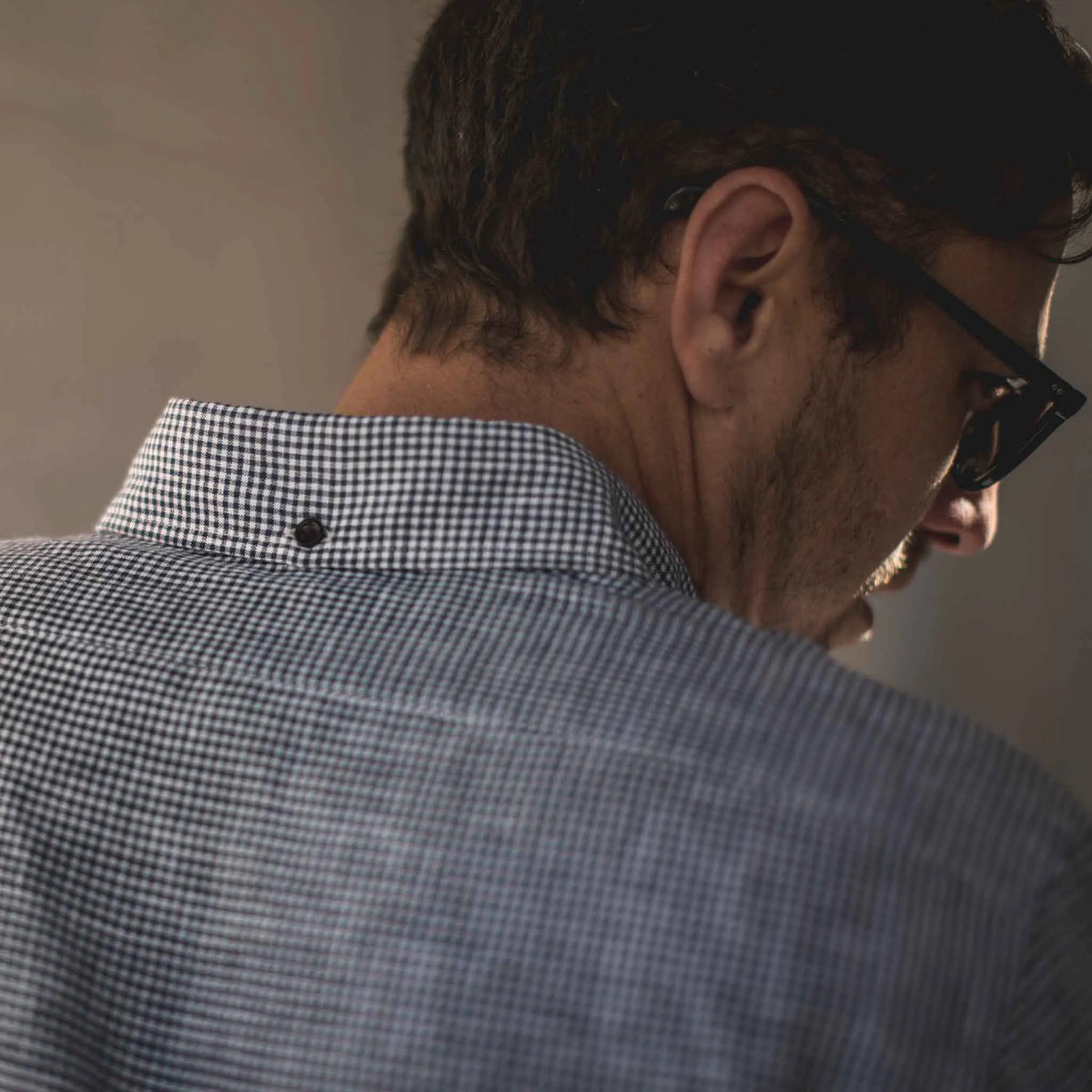 The Jack in Navy Mini Gingham Linen