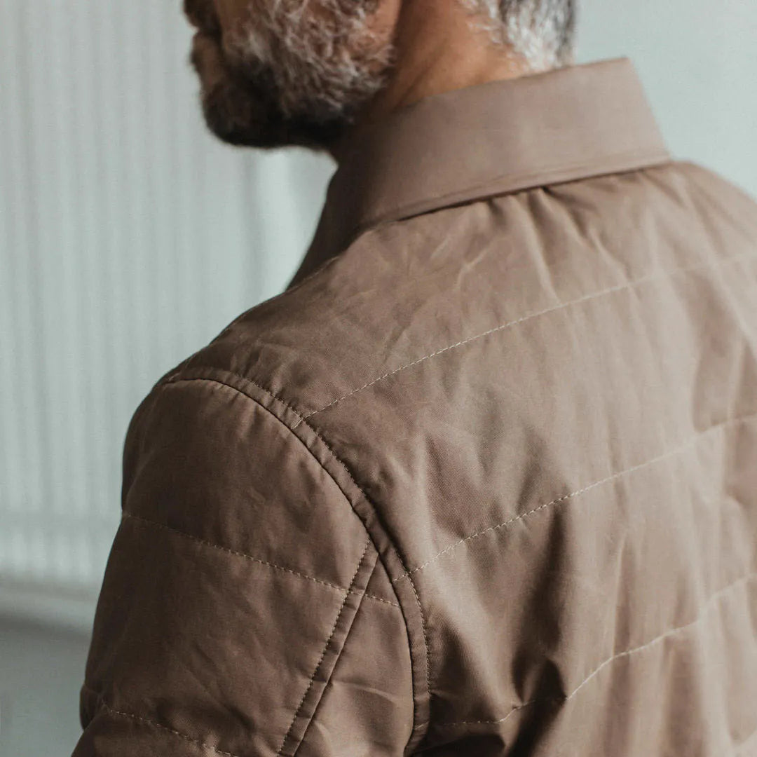 The Garrison Shirt Jacket in British Khaki Dry Wax