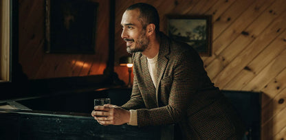 The Sheffield Sportcoat in Tan Gun Check