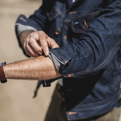 The Long Haul Jacket in 110 Year Denim