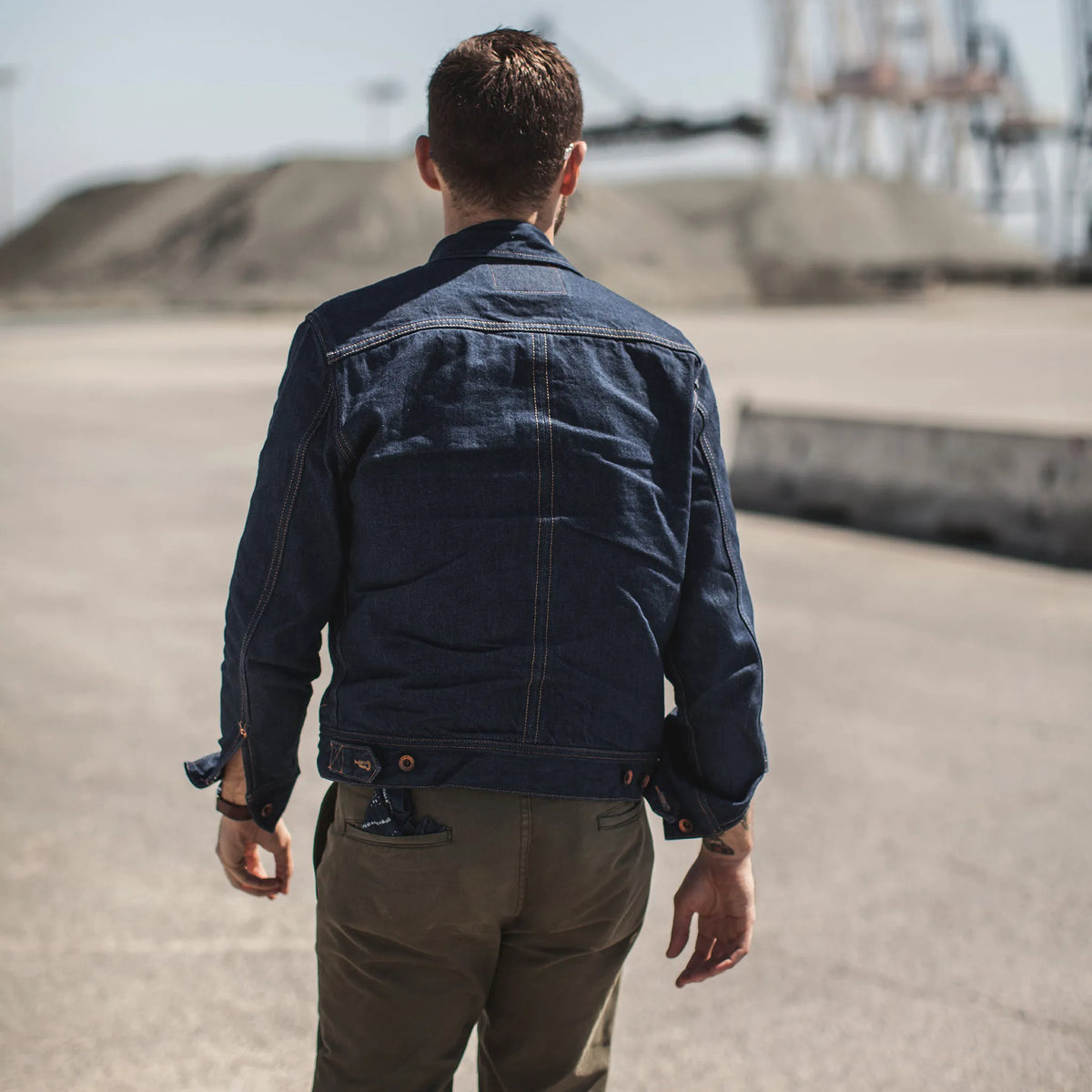The Long Haul Jacket in 110 Year Denim