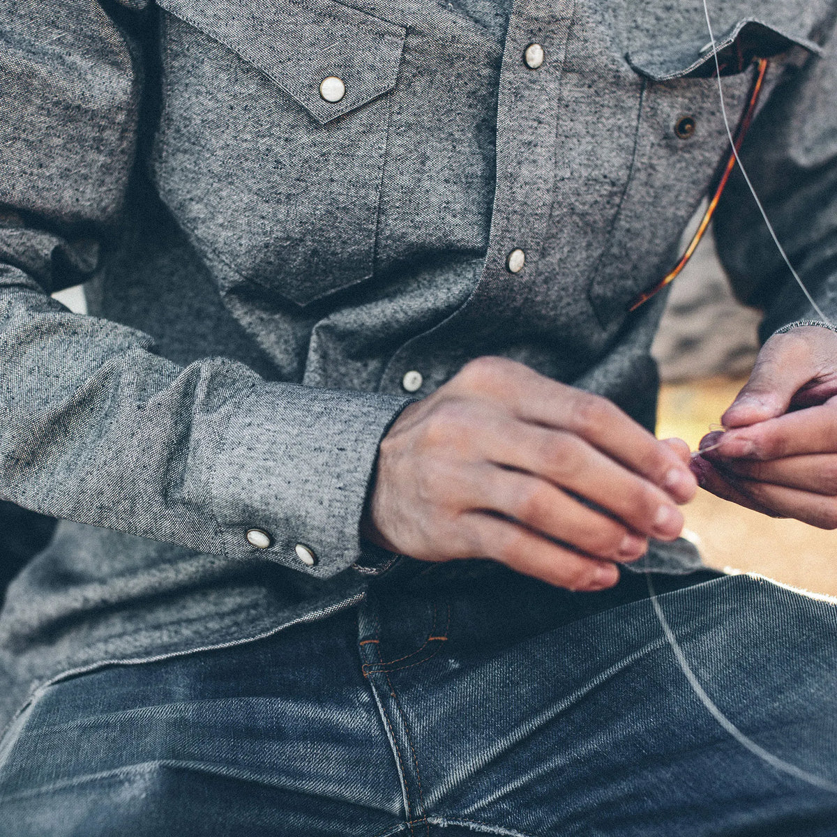 The Western Shirt in Upcycled Chambray