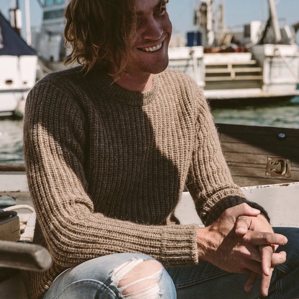 The Whaler Sweater in Alpaca Wool
