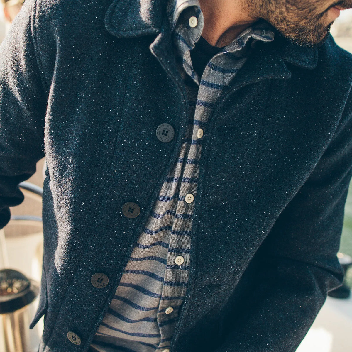 The Submariner in Navy Donegal Lambswool