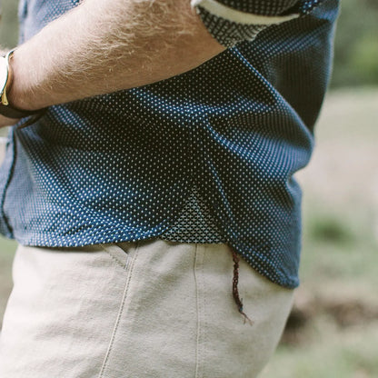 The Utility Shirt in Indigo Cross Jacquard