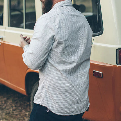 The Utility Shirt in Natural Cross Jacquard