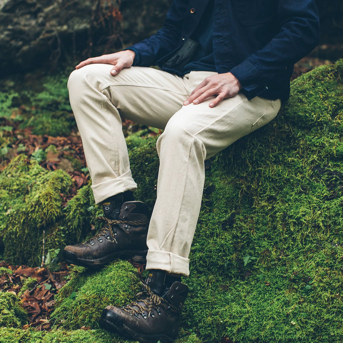 The Camp Pant in Natural Selvage Canvas
