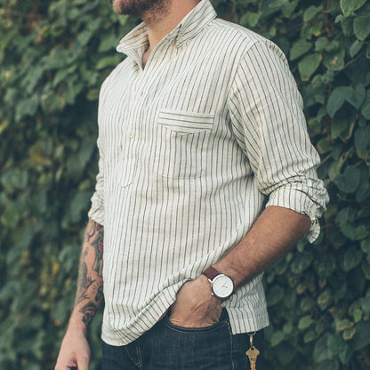 The Popover in Indigo Variegated Stripe