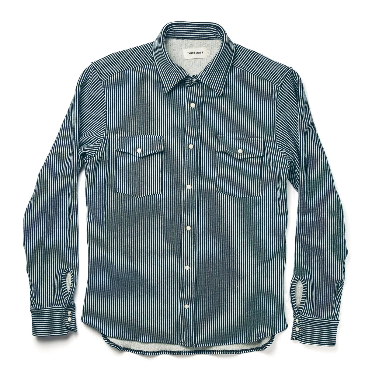 The Glacier Shirt in Hickory Stripe French Terry