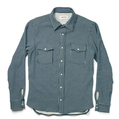 The Glacier Shirt in Hickory Stripe French Terry
