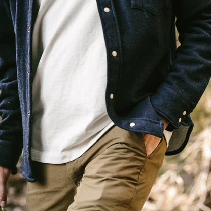 The Glacier Shirt in Indigo French Terry