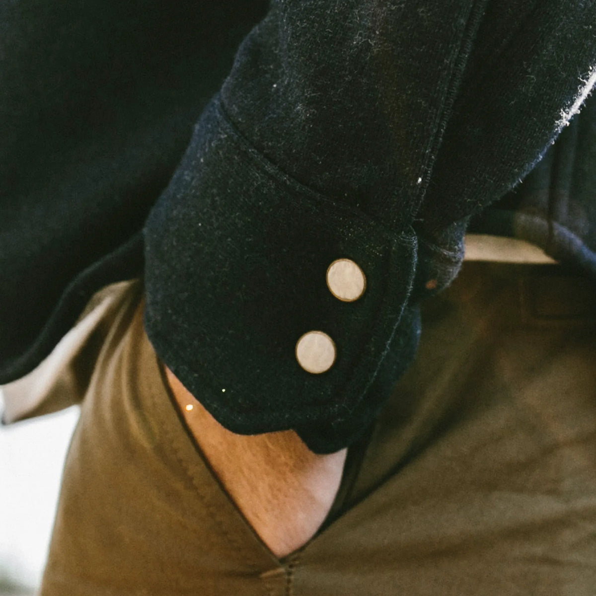 The Glacier Shirt in Indigo French Terry