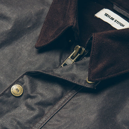 The Rover Jacket in Chocolate Beeswaxed Canvas