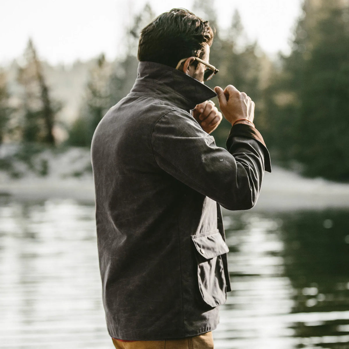 The Rover Jacket in Chocolate Beeswaxed Canvas