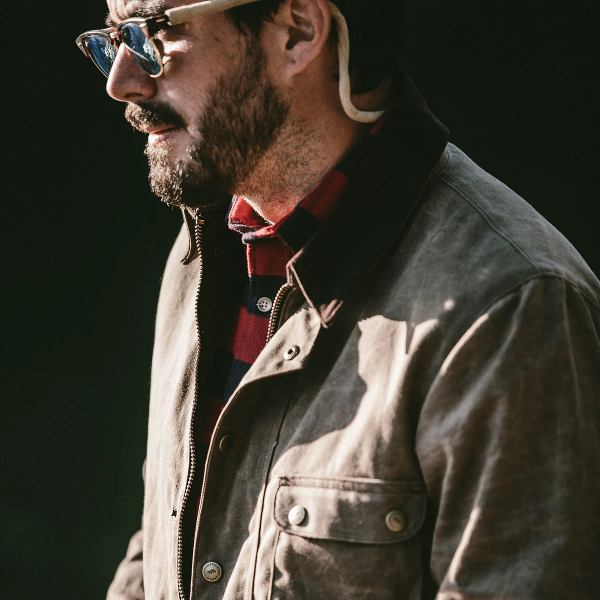 The Rover Jacket in Chocolate Beeswaxed Canvas