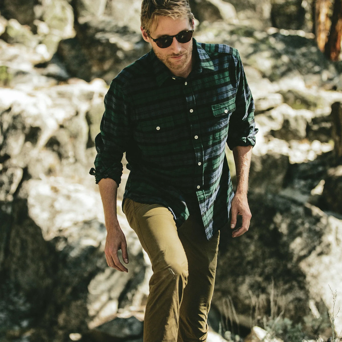The Yosemite Shirt in Blackwatch Plaid