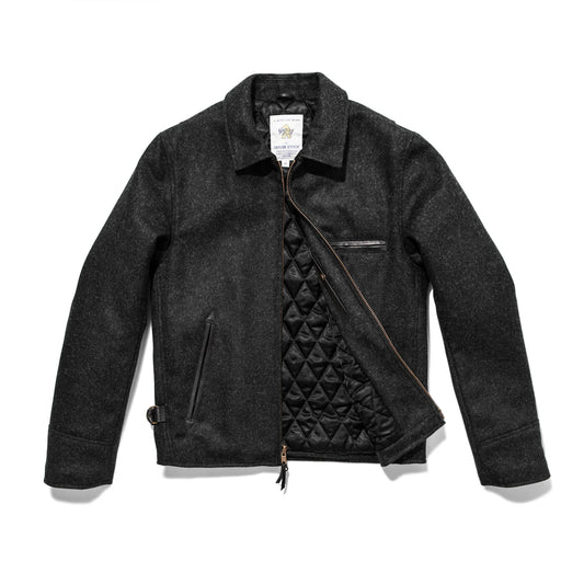The Monterey Bomber in Charcoal Wool