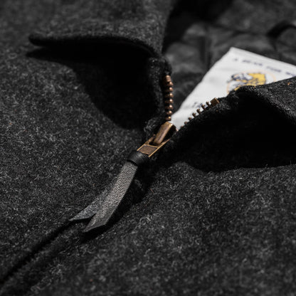The Monterey Bomber in Charcoal Wool