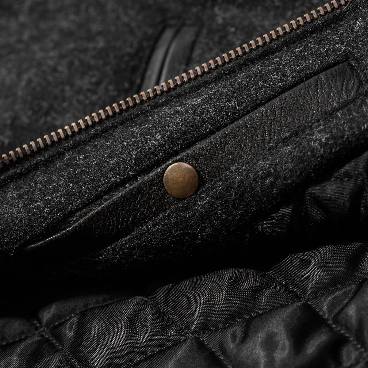 The Monterey Bomber in Charcoal Wool