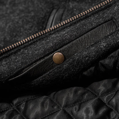 The Monterey Bomber in Charcoal Wool
