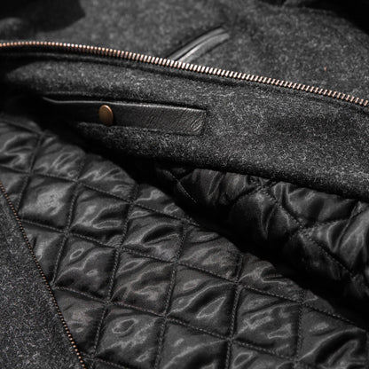 The Monterey Bomber in Charcoal Wool