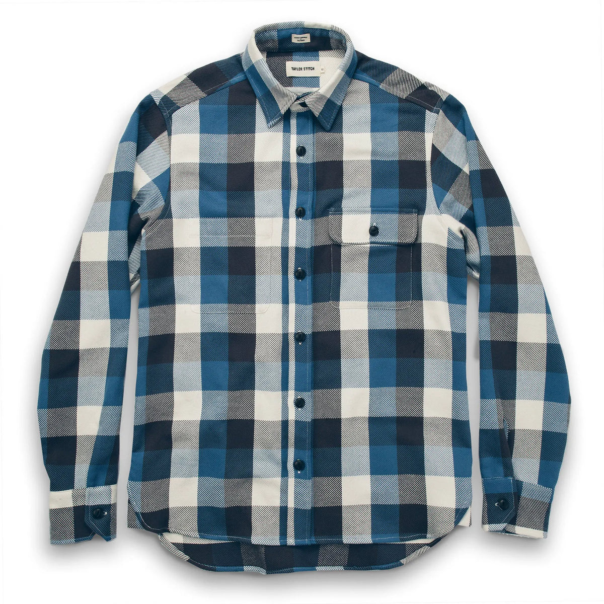 The Moto Utility Shirt in Blue Buffalo Plaid