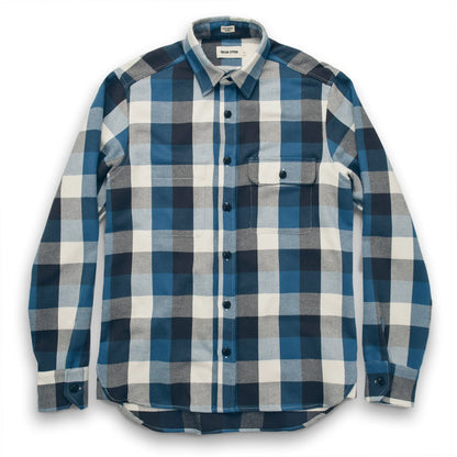 The Moto Utility Shirt in Blue Buffalo Plaid