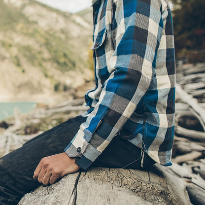 The Moto Utility Shirt in Blue Buffalo Plaid