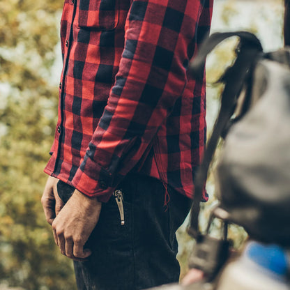 The Moto Utility Shirt in Red Buffalo Plaid
