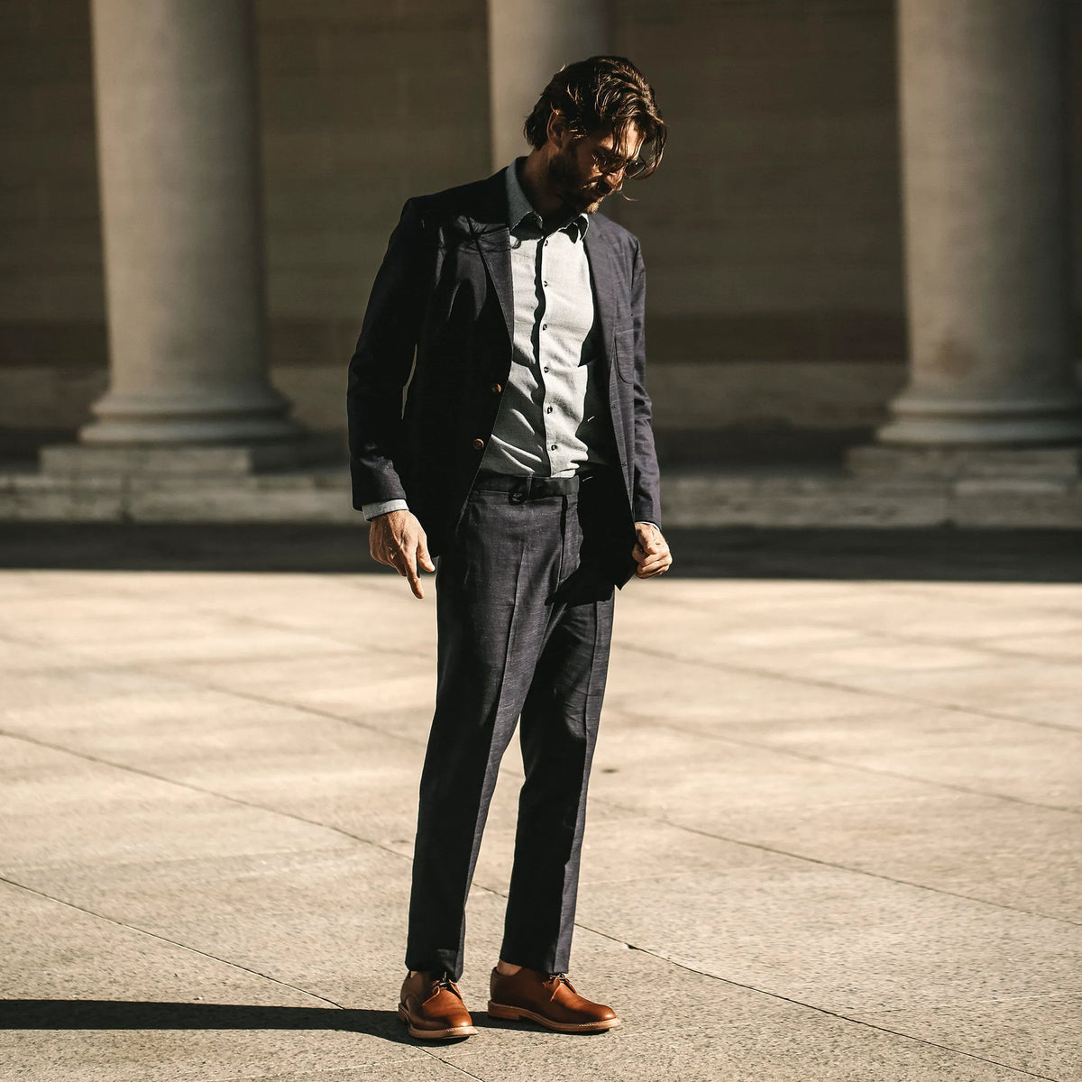 The Telegraph Trouser in Navy Slub