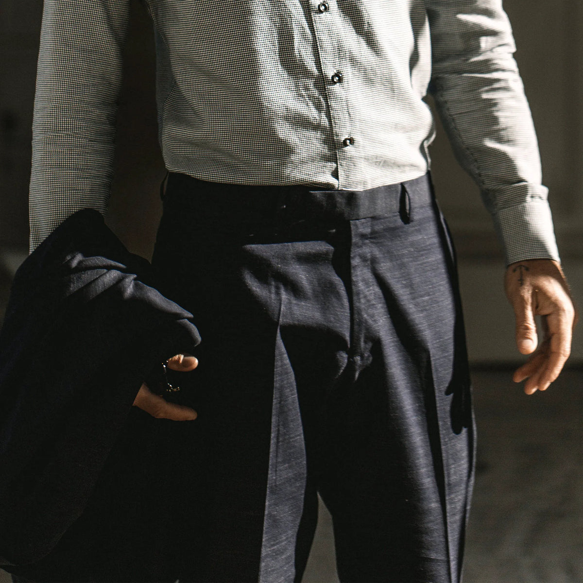 The Telegraph Trouser in Navy Slub