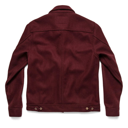 The Long Haul Jacket in Burgundy Melton Wool