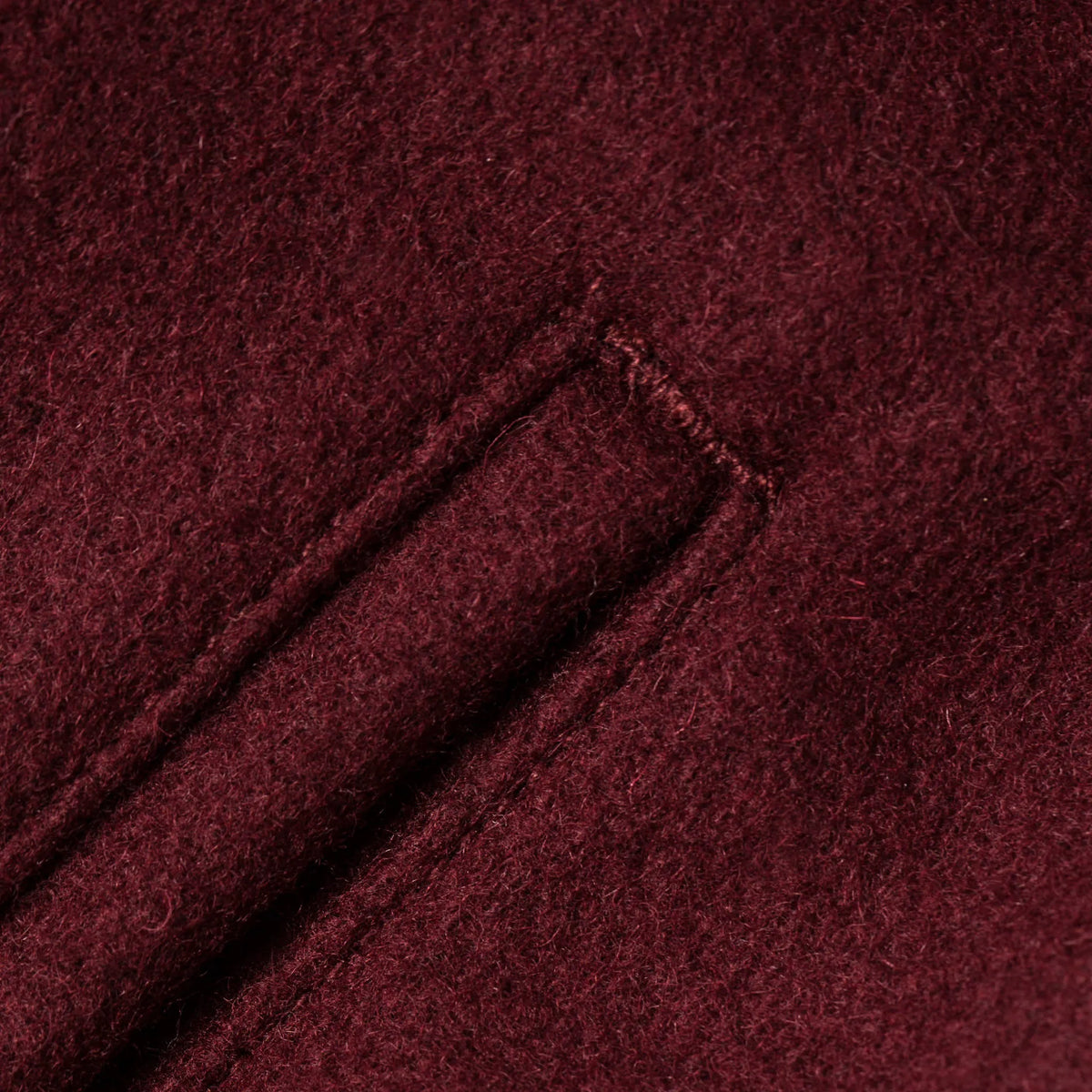 The Long Haul Jacket in Burgundy Melton Wool