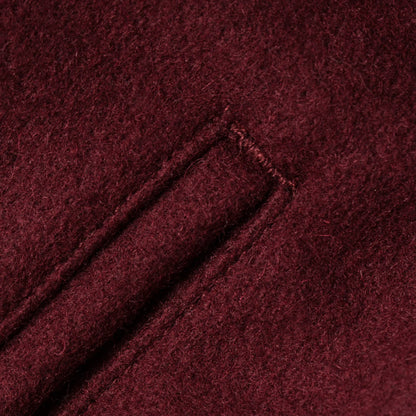 The Long Haul Jacket in Burgundy Melton Wool