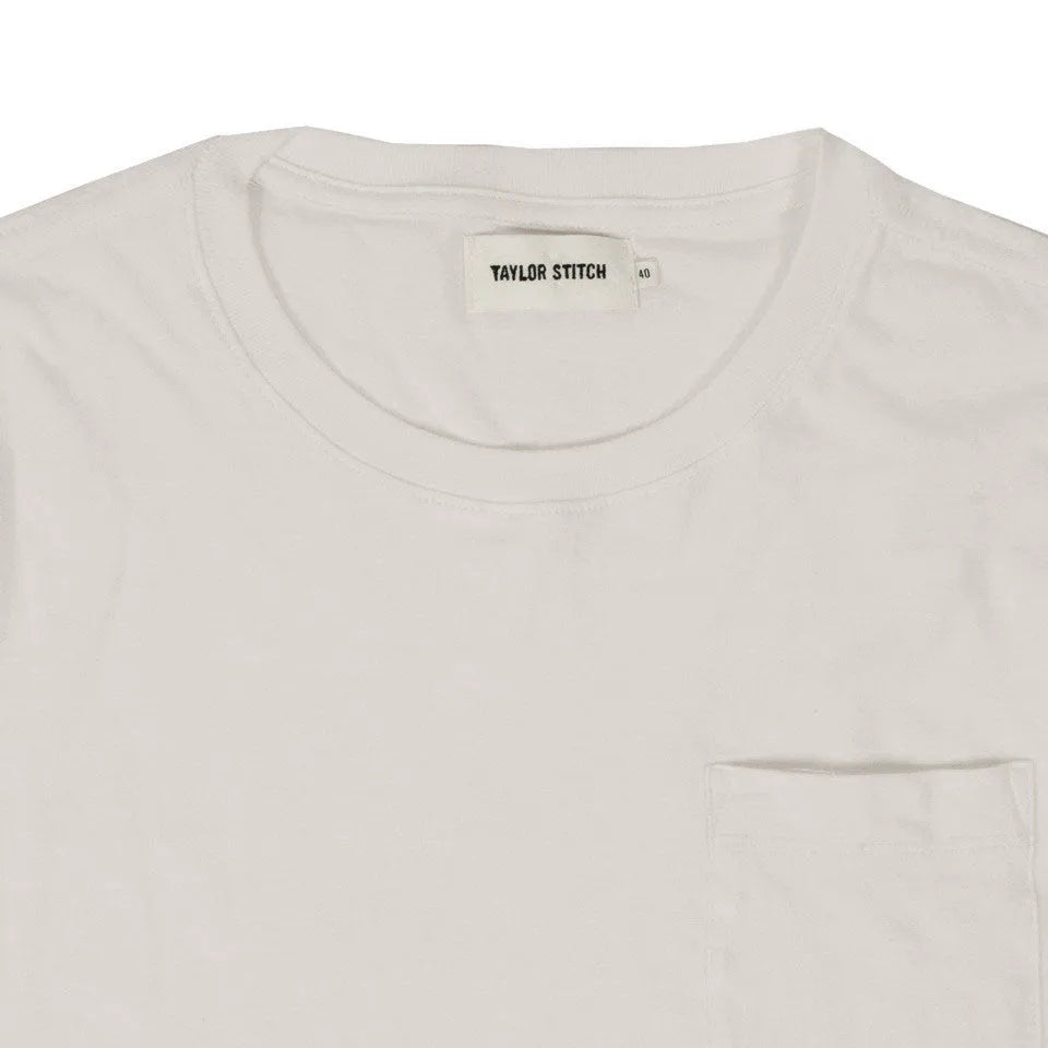 The Crewneck Pocket Tee in Natural