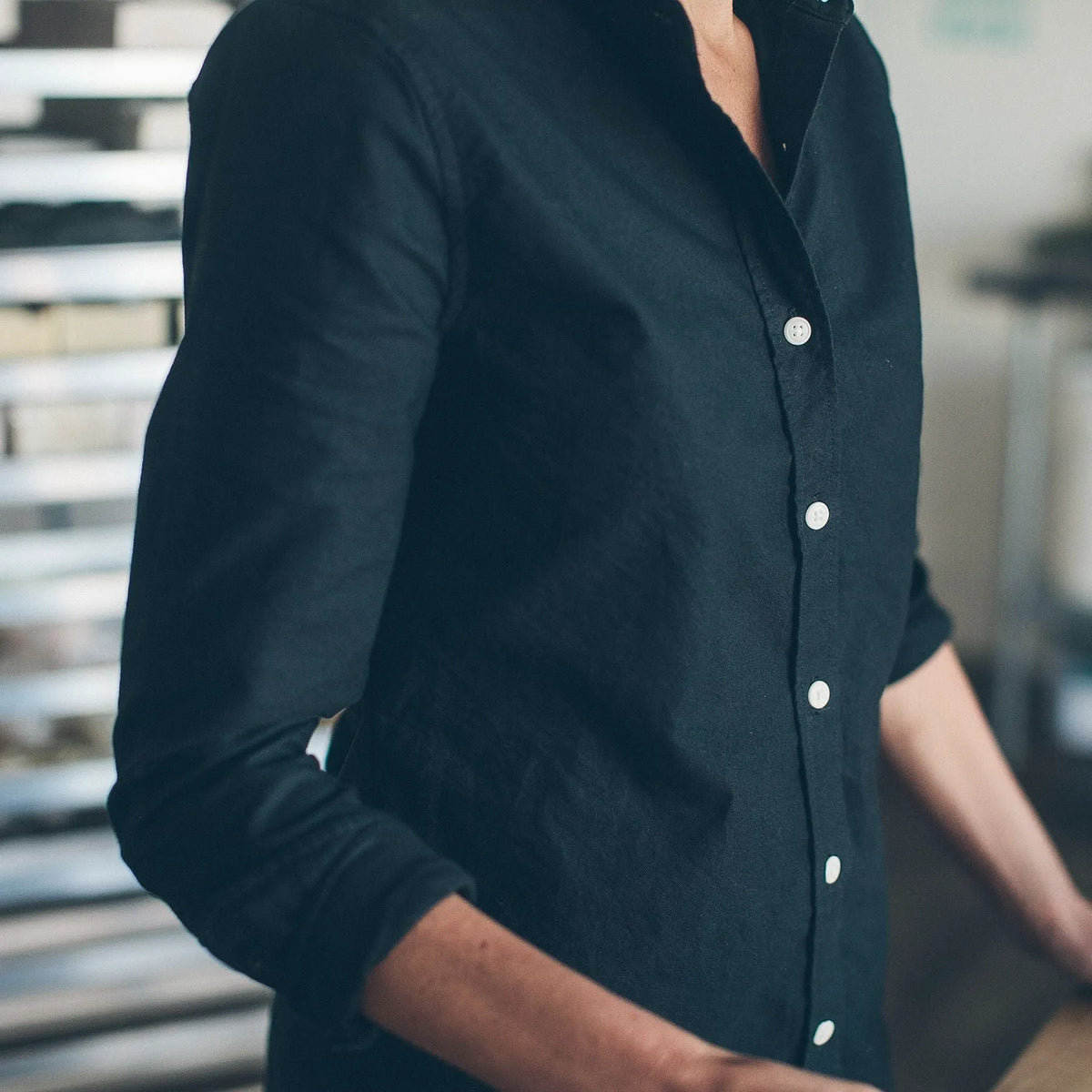 The Katherine in Washed Black Oxford