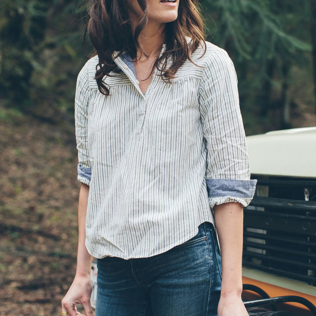 The Parker in Indigo Stripe