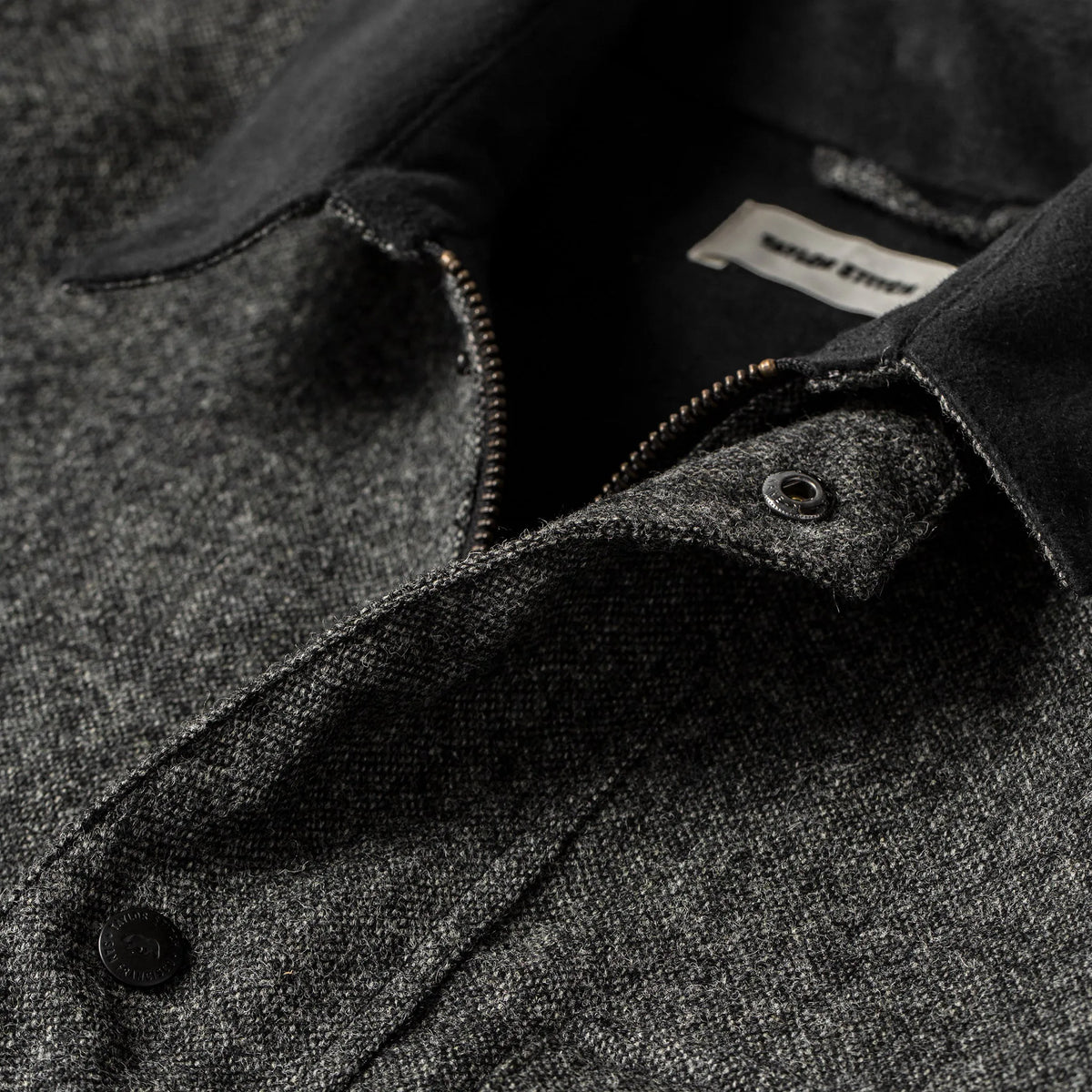 The Rover Jacket in Charcoal Birdseye Waxed Wool