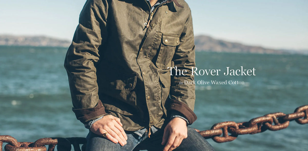The Rover Jacket in Dark Olive Beeswaxed Canvas
