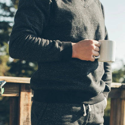 The Crew in Charcoal Fleck Fleece