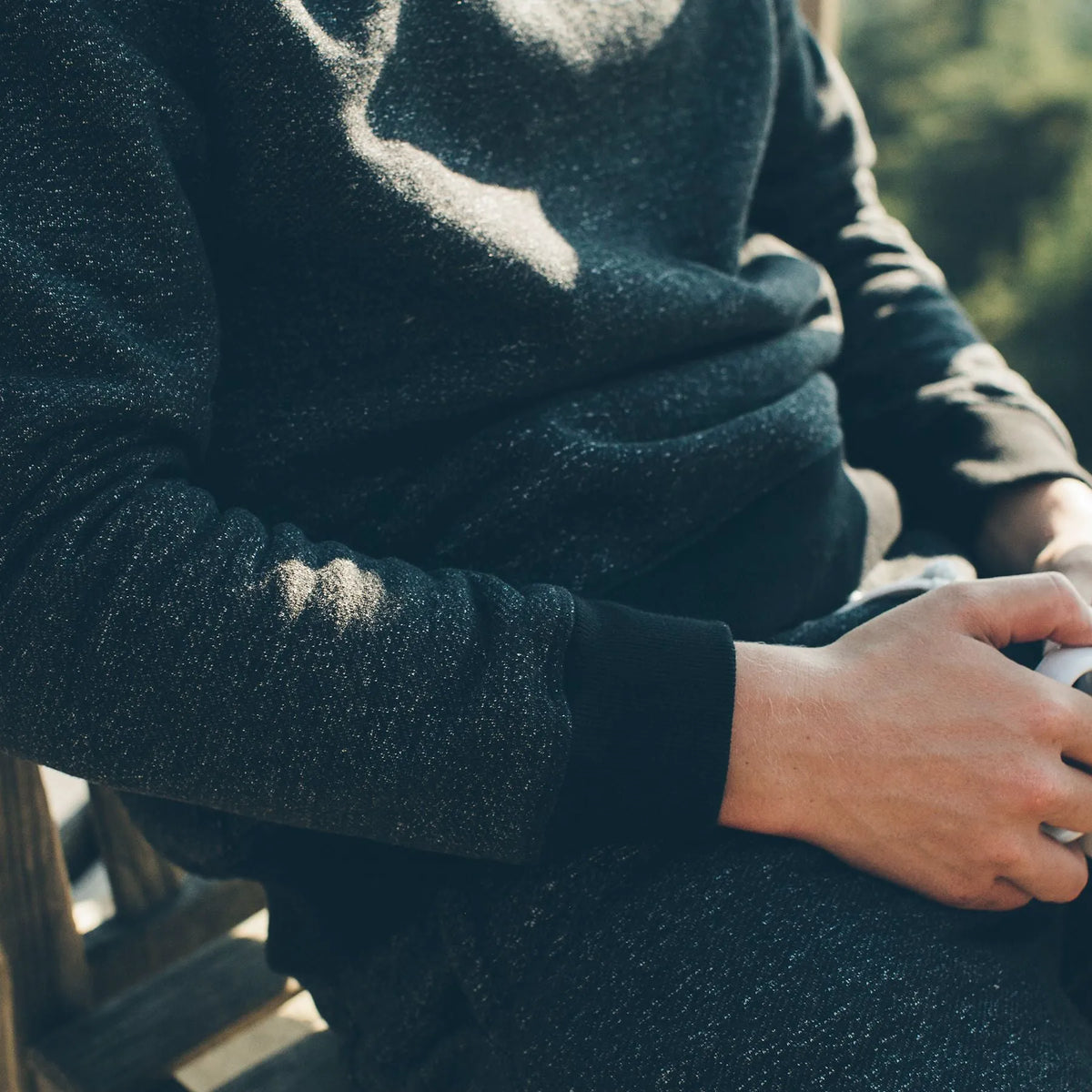 The Crew in Charcoal Fleck Fleece