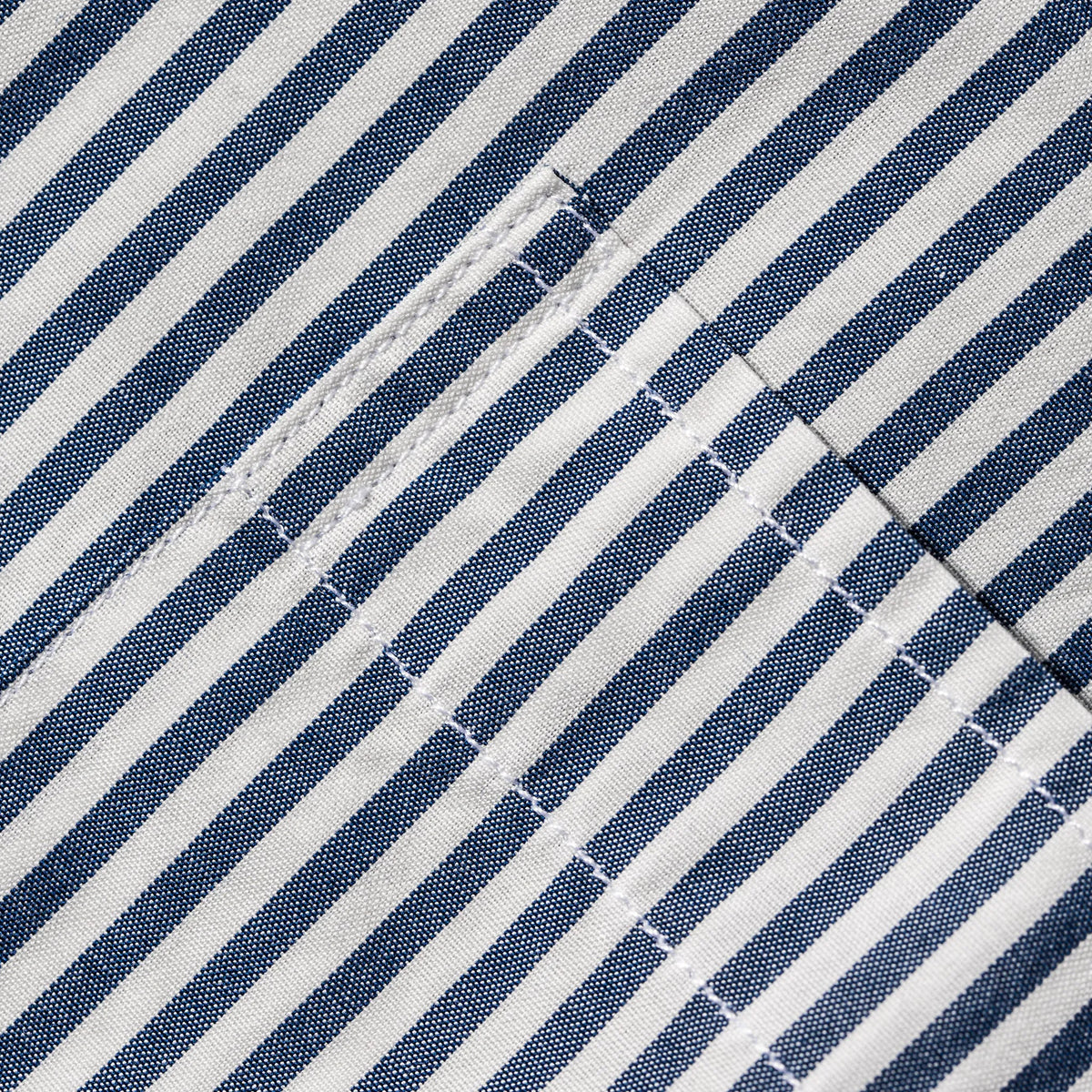 The Short Sleeve California in Navy Stripe Poplin