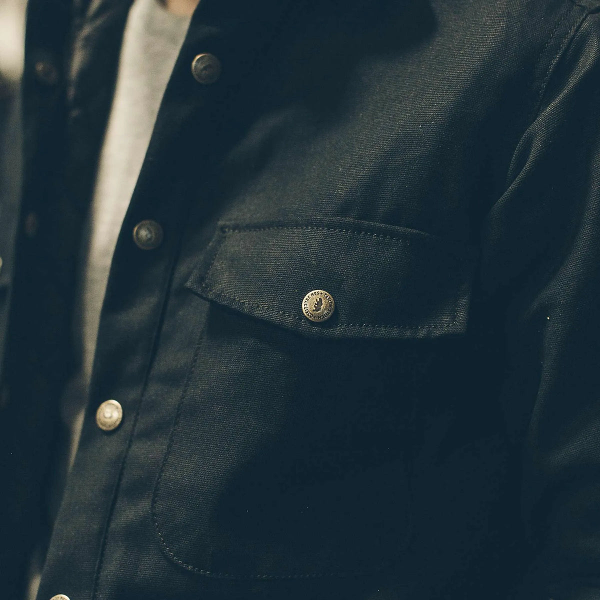The Task Jacket in Black Canvas
