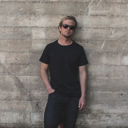 The Crewneck Pocket Tee in Black
