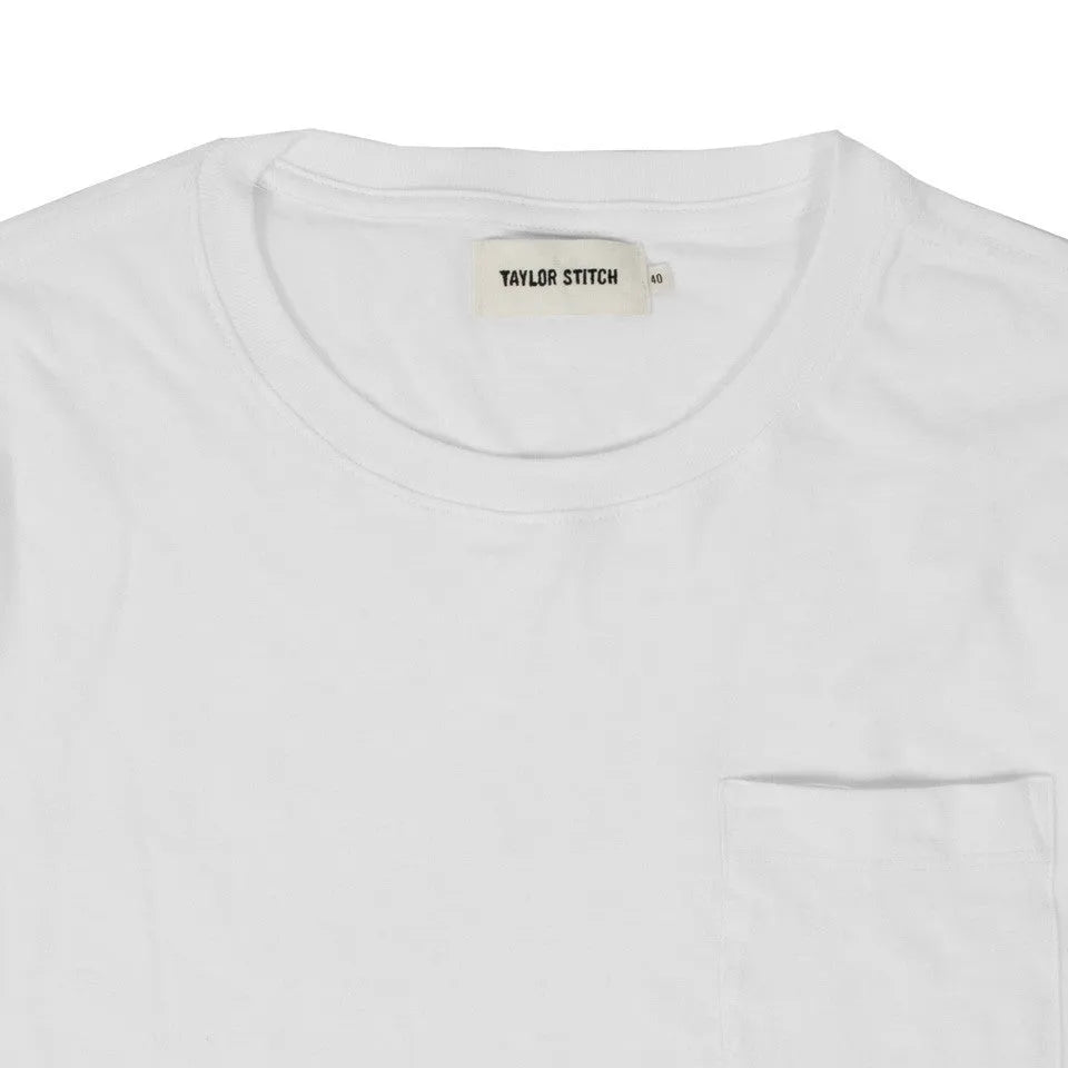 The Crewneck Pocket Tee in White